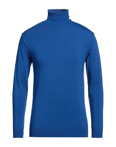 Man Turtleneck Azure Size XL Polyacrylic, Merino Wool, Polyamide, Elastane