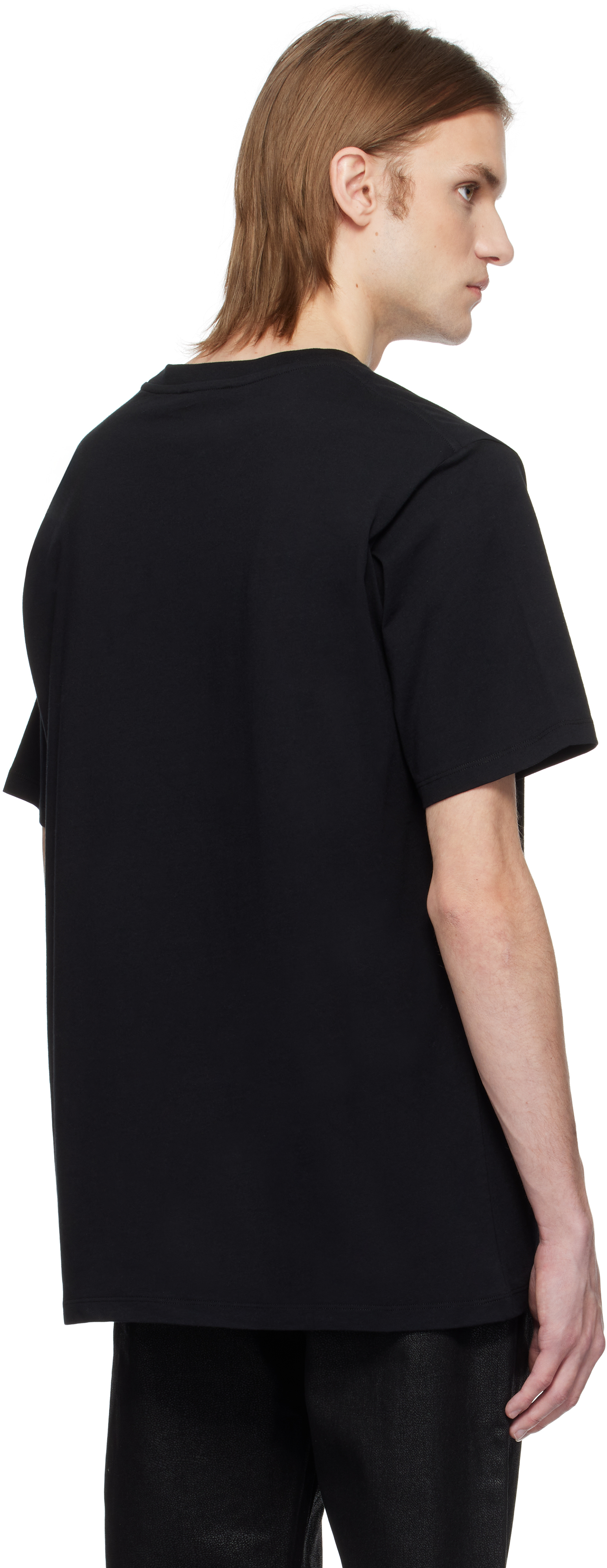 Balmain Black Printed 'Balmain Universe' Logo & Planet T-shirt