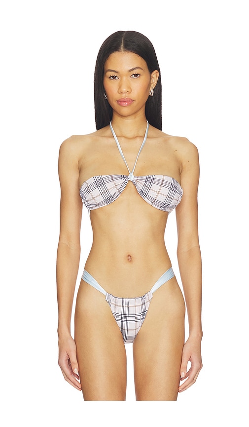 LIONESS Bloom Bikini Top in Beige. - M also in L, S