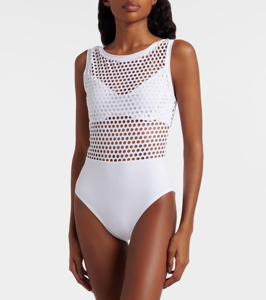 Aster open-knit swimsuit