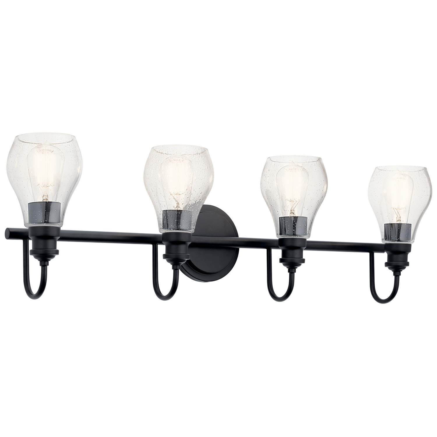 Greenbrier 4-Light 33" Bathroom Vanity Light in Black