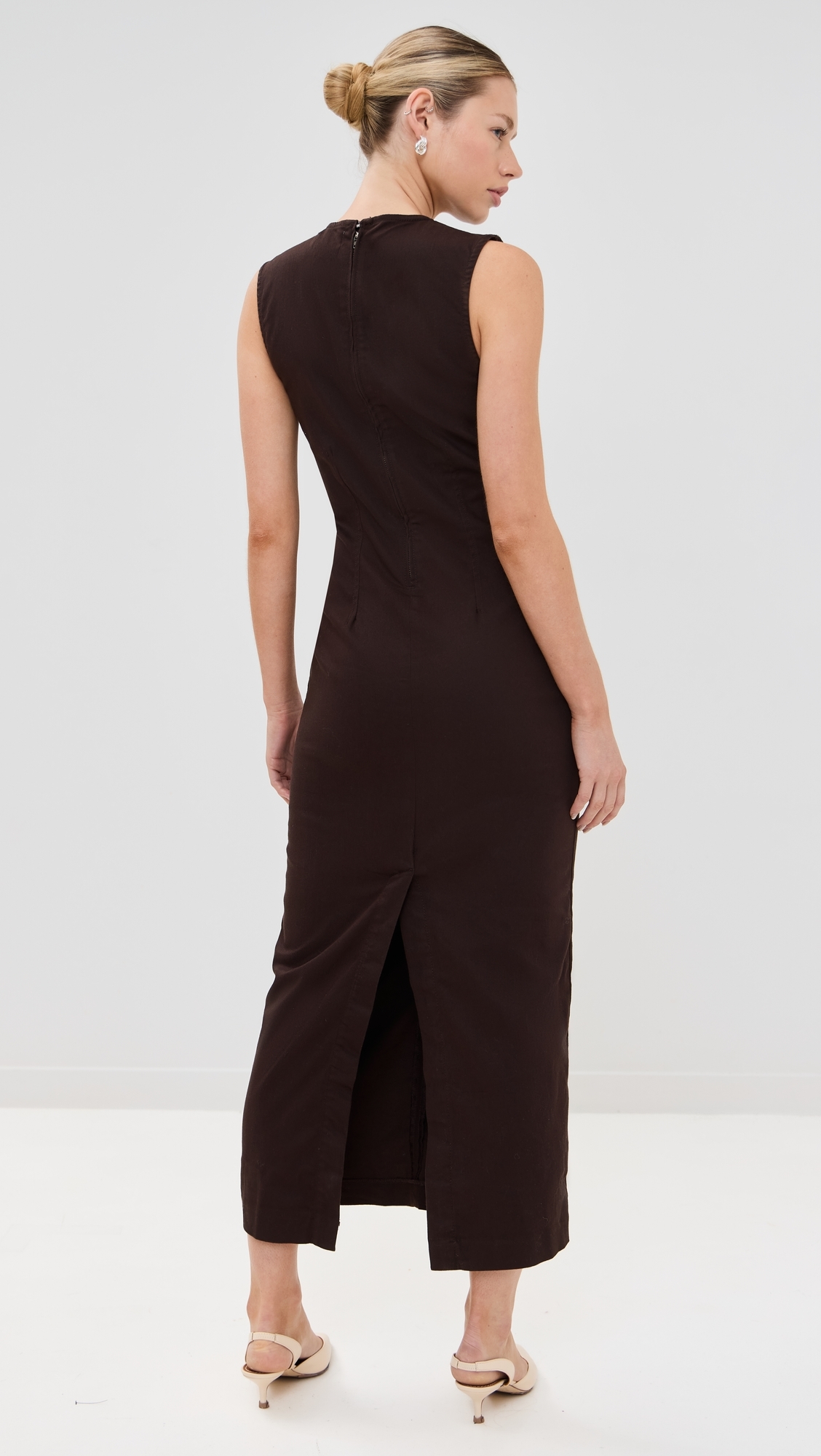 Kendi Denim Midi Dress Mole