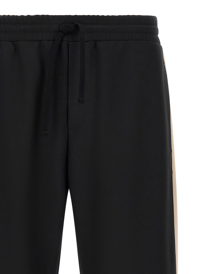 Black Solid Track Pants
