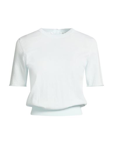 Woman Sweater Sky blue Size XL Cotton