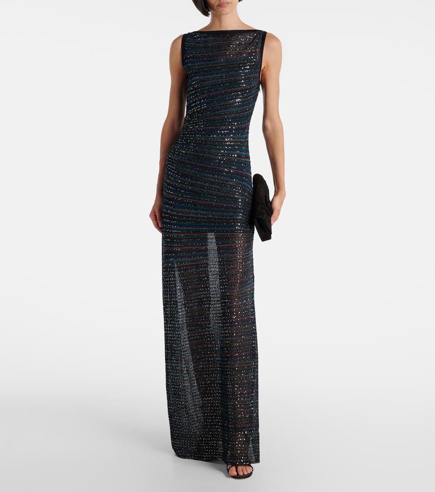 Semi-sheer maxi dress