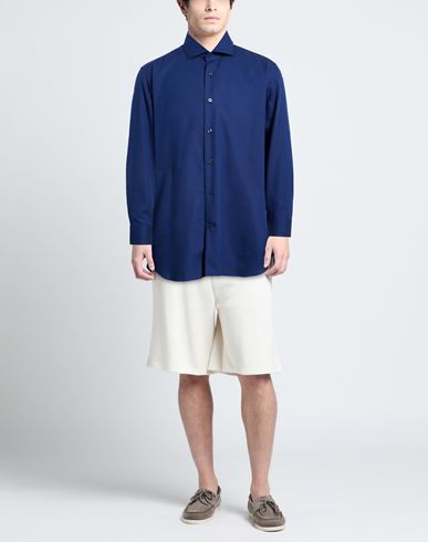 Man Shirt Navy Size 15 ½ Cotton