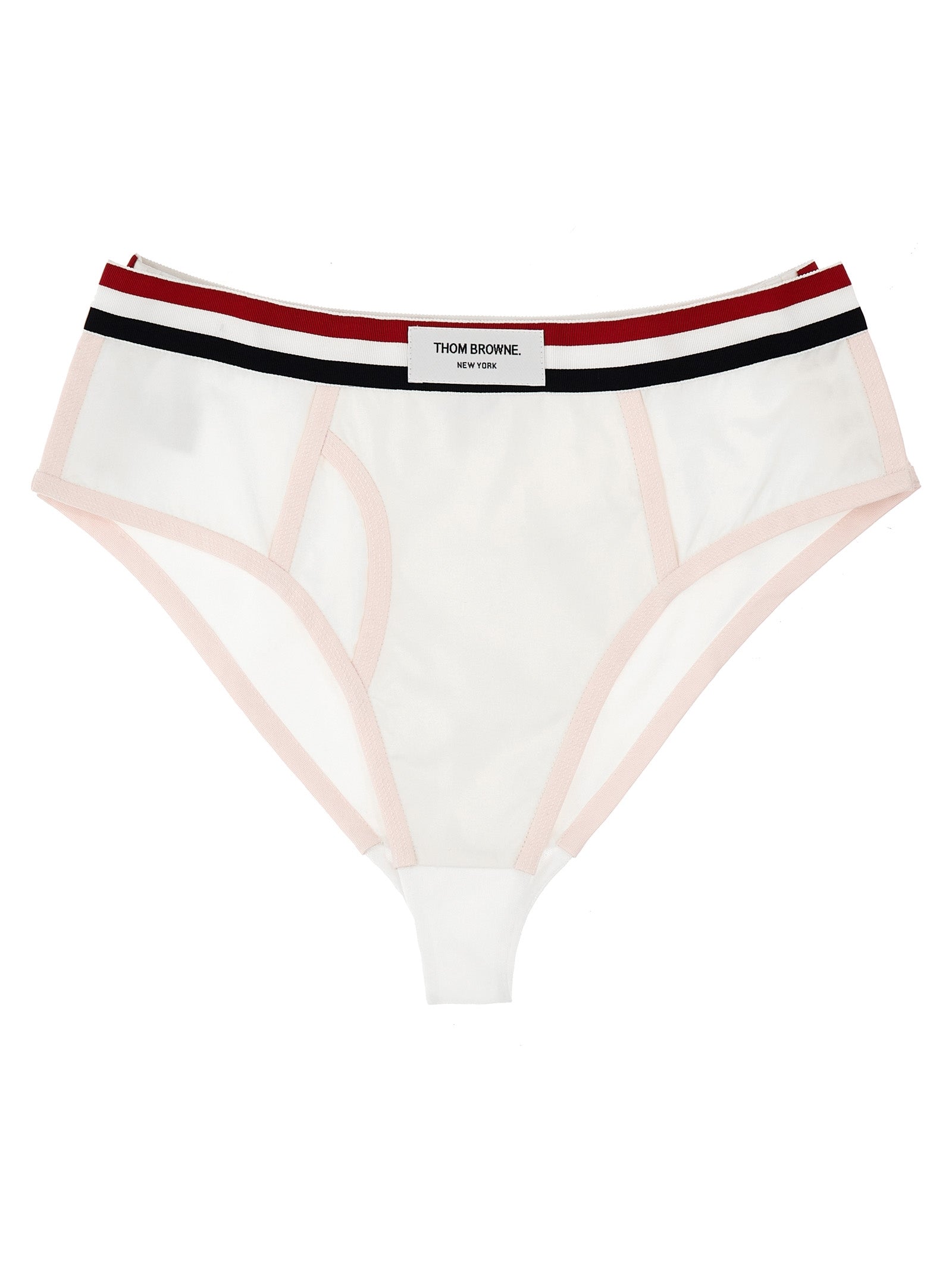 RWB-Striped Cotton Briefs — White
