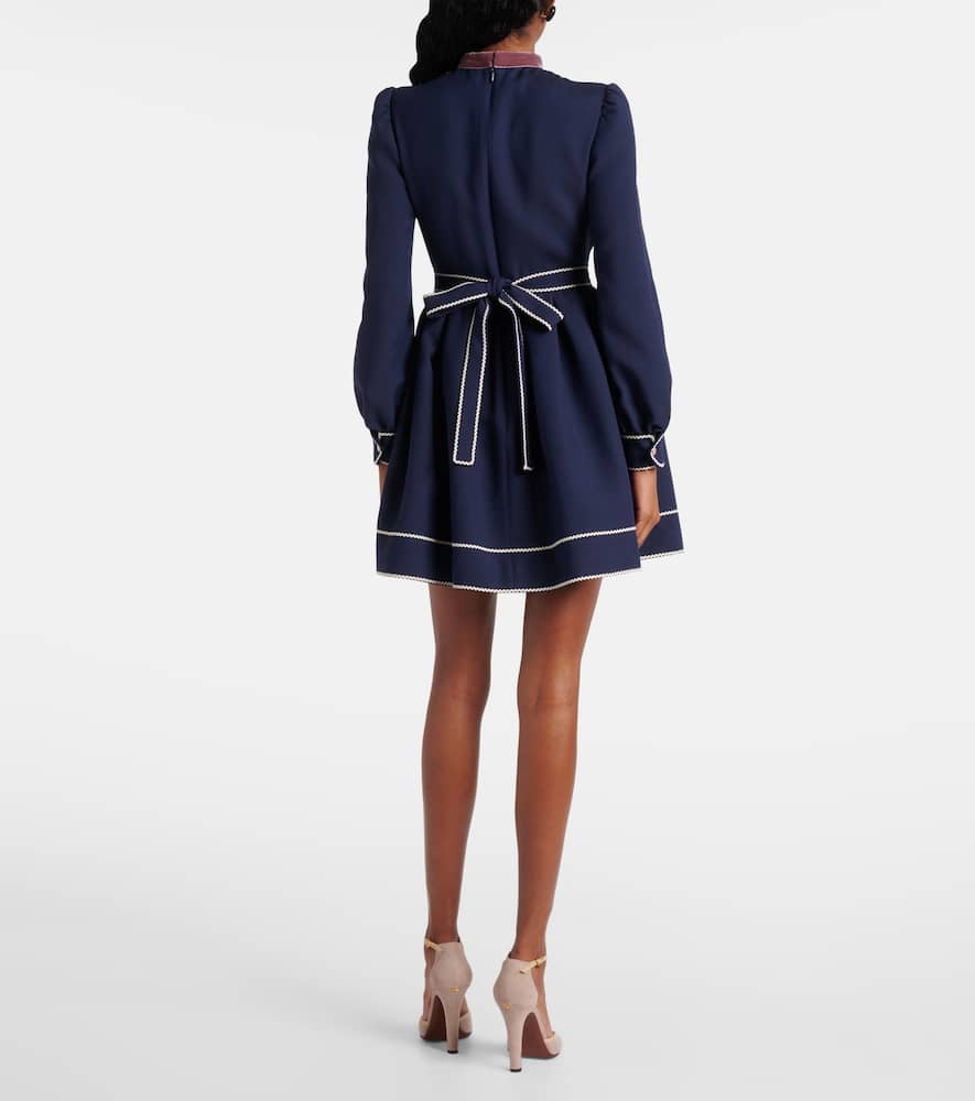 Crepe Couture bow-detail minidress