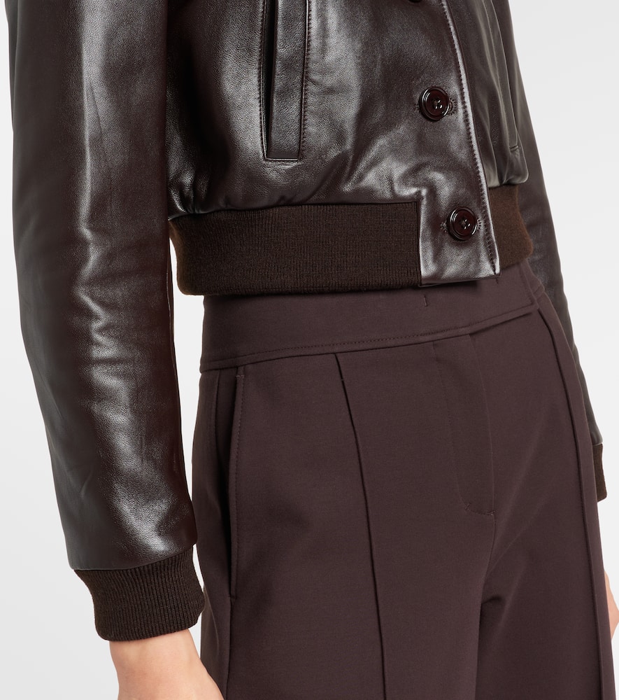Sleek Statement cropped leather jacket