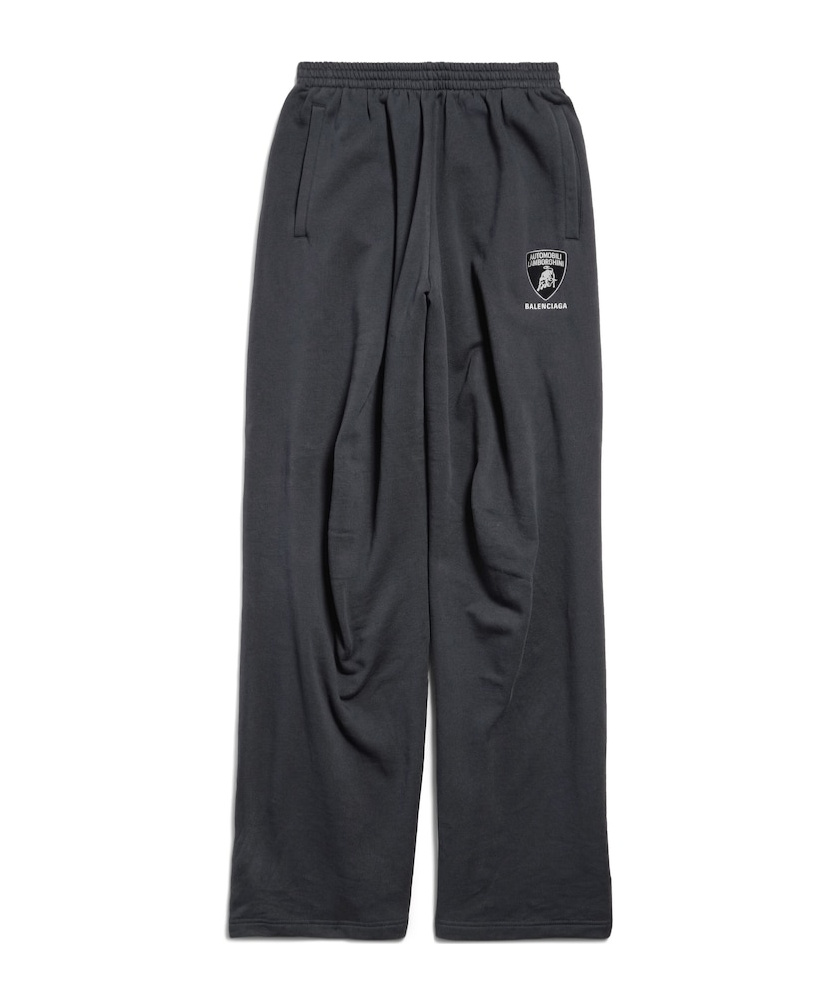 Men's I Automobili Lamborghini Oversized Sweatpants in Black Faded