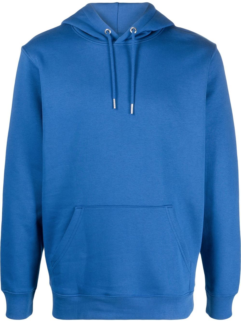 Drawstring organic-cotton hoodie - Blue