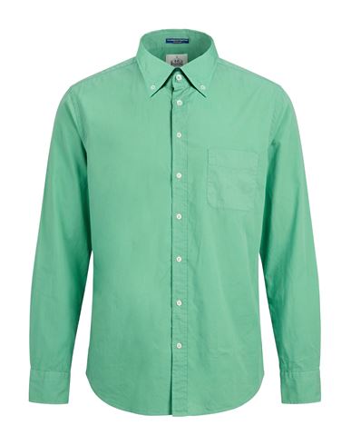 B. d.baggies Man Shirt Light green Size L Cotton, Elastane