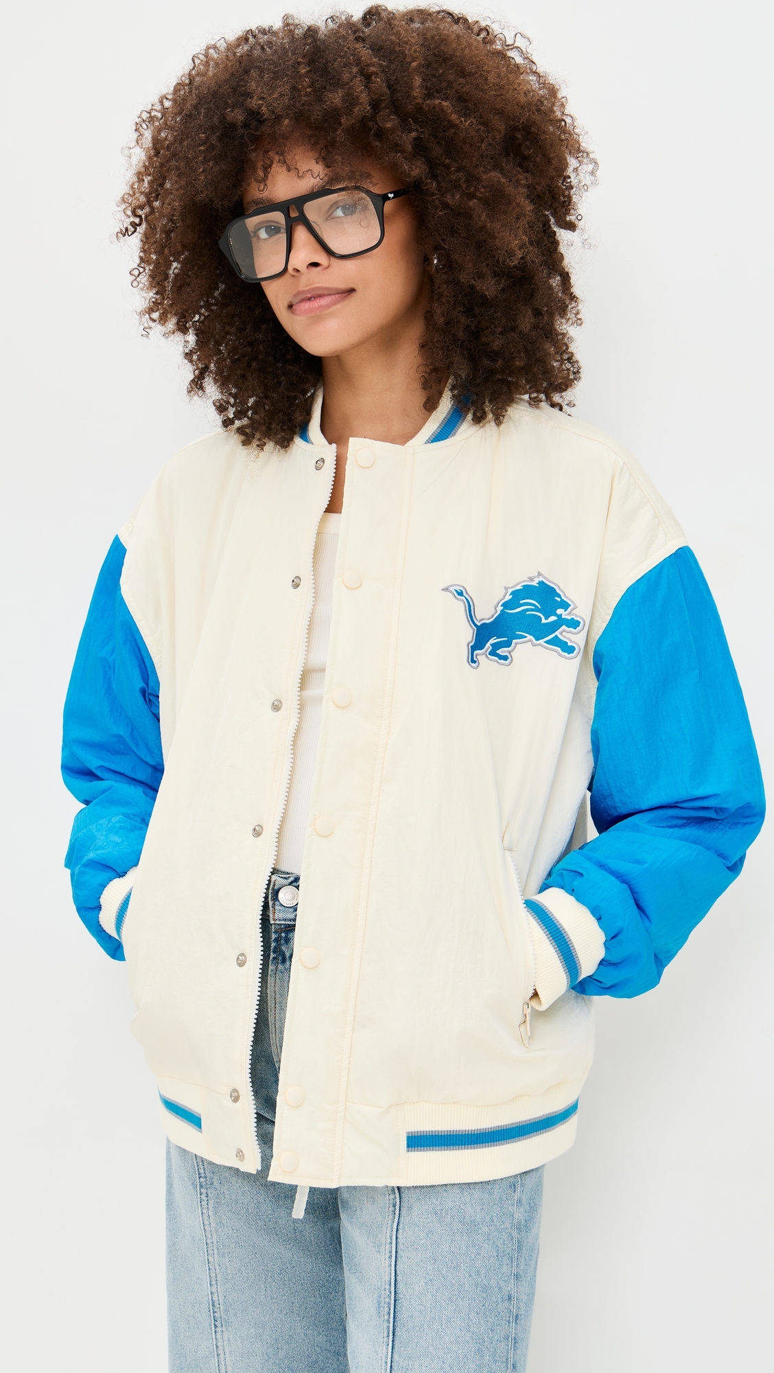 Lions Colorblock Bomber Jacket Lions Sugar Swizzle/Blue