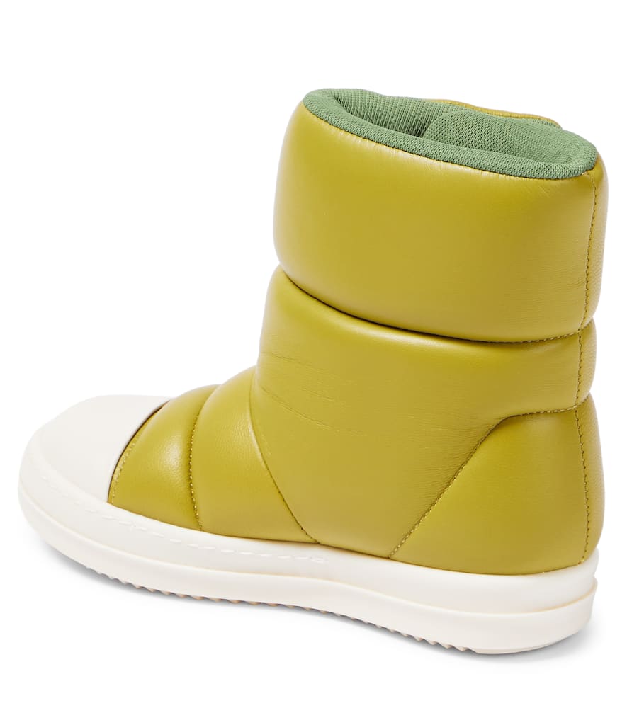 Puffer leather ankle boots