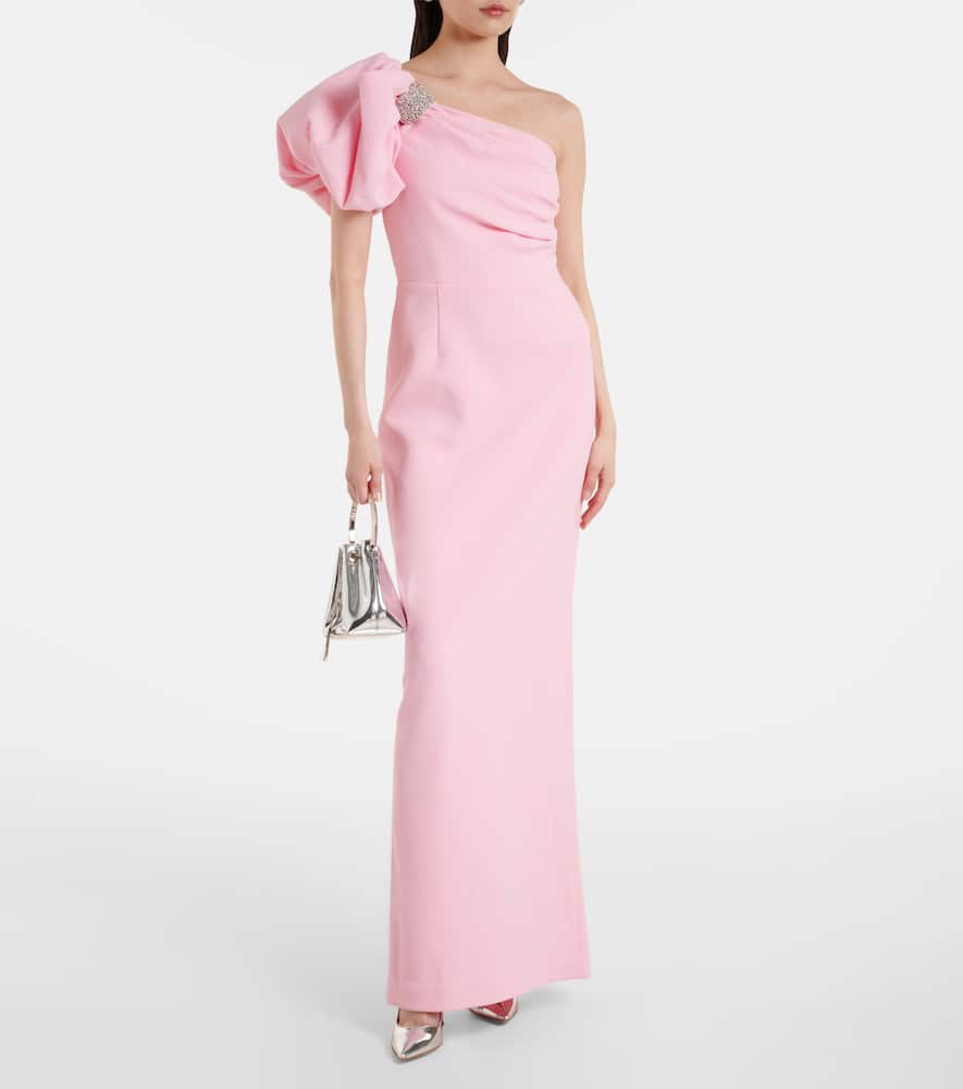 Rebecca Vallance Isabella asymmetric crepe gown