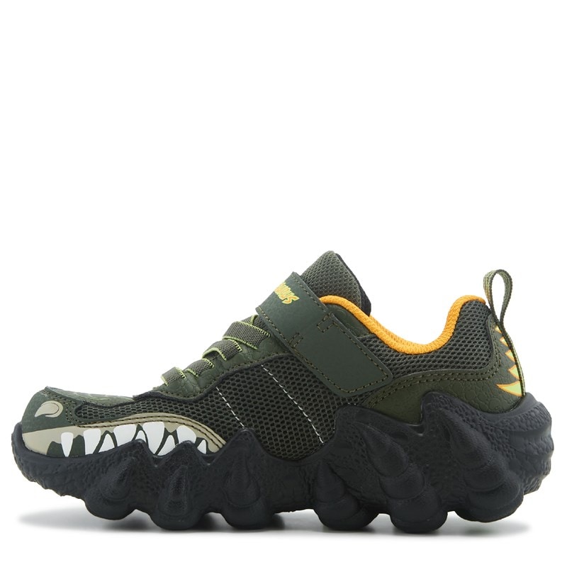Kids' Skech-O-Saurus 2.0 Light Up Sneaker Little/Big Kid Shoes (Olive Green/Black)