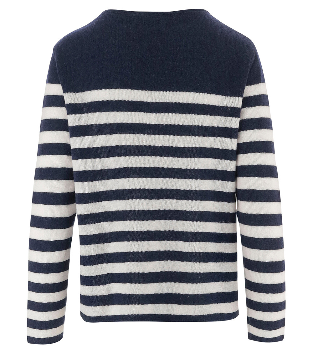 Cashmere Sweater With Striped Pattern