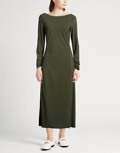 Malìparmi Woman Maxi dress Military green Size 8 Polyamide, Elastane