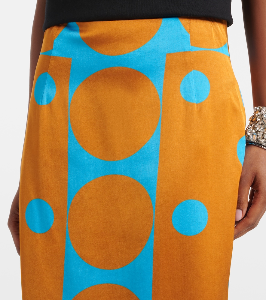 Polka-dot pencil skirt