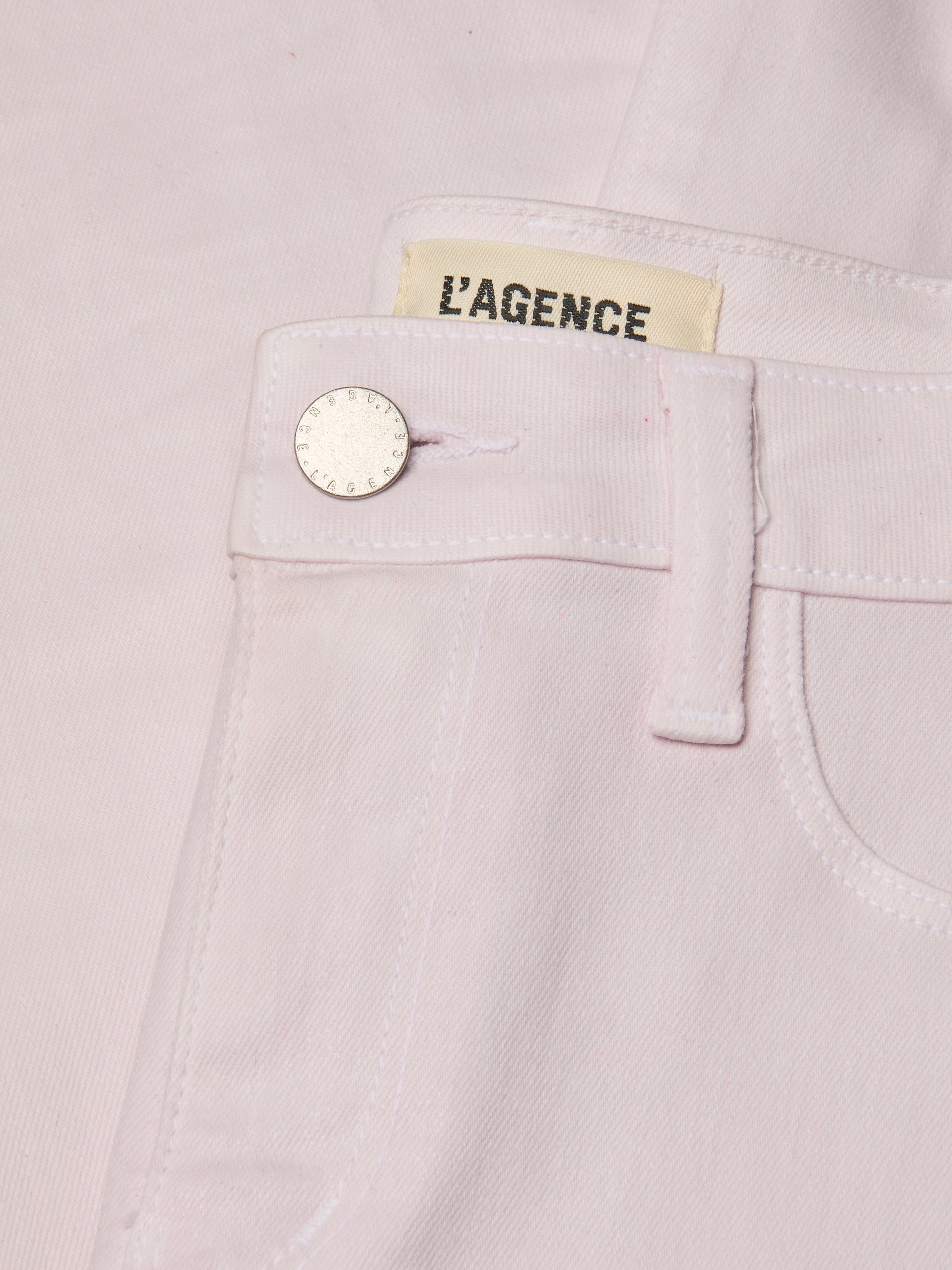 Kendra Coated Cropped Flare Jean In Icy Lilac Coated