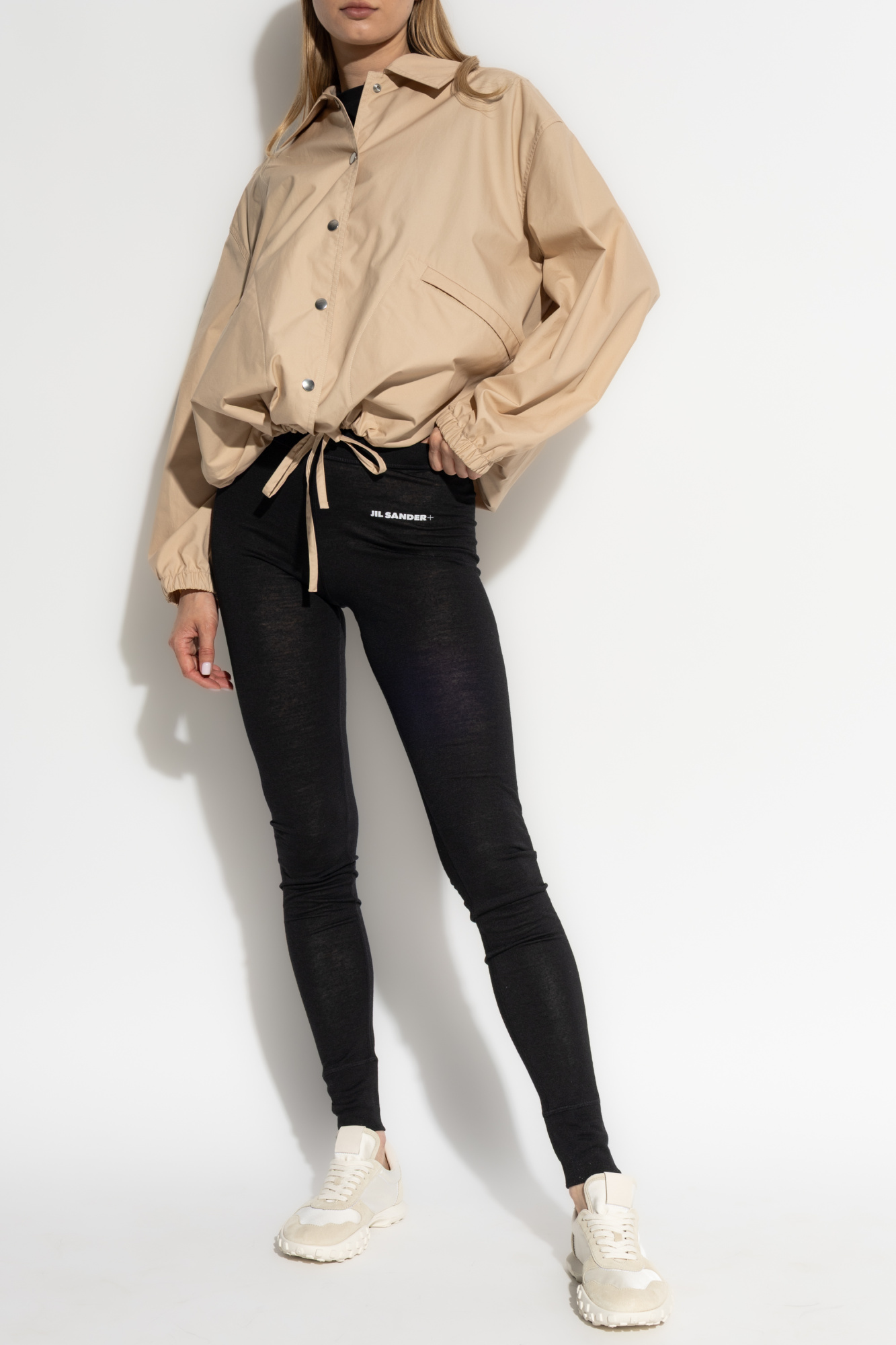 JIL SANDER+ Leggings With Wool Finish, Women's, Black