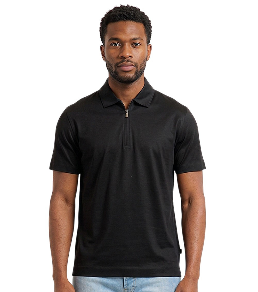 Black Shirt Collar Polos