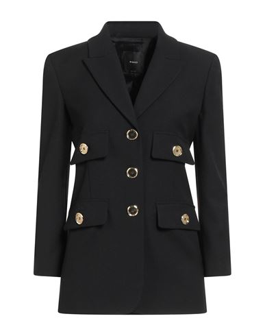 Woman Blazer Black Size 8 Polyester, Wool, Elastane