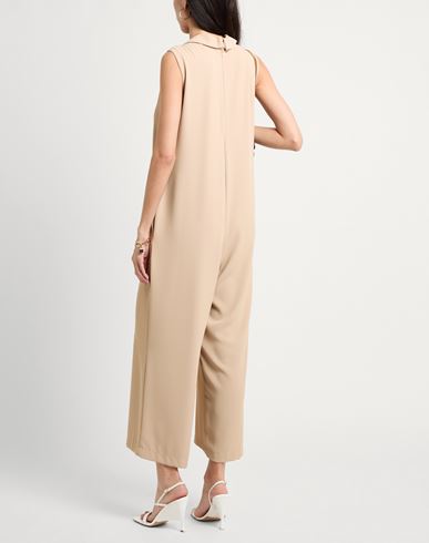 Please Woman Jumpsuit Beige Size M Polyester, Elastane