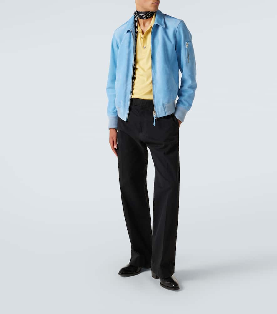 Cotton and silk polo shirt