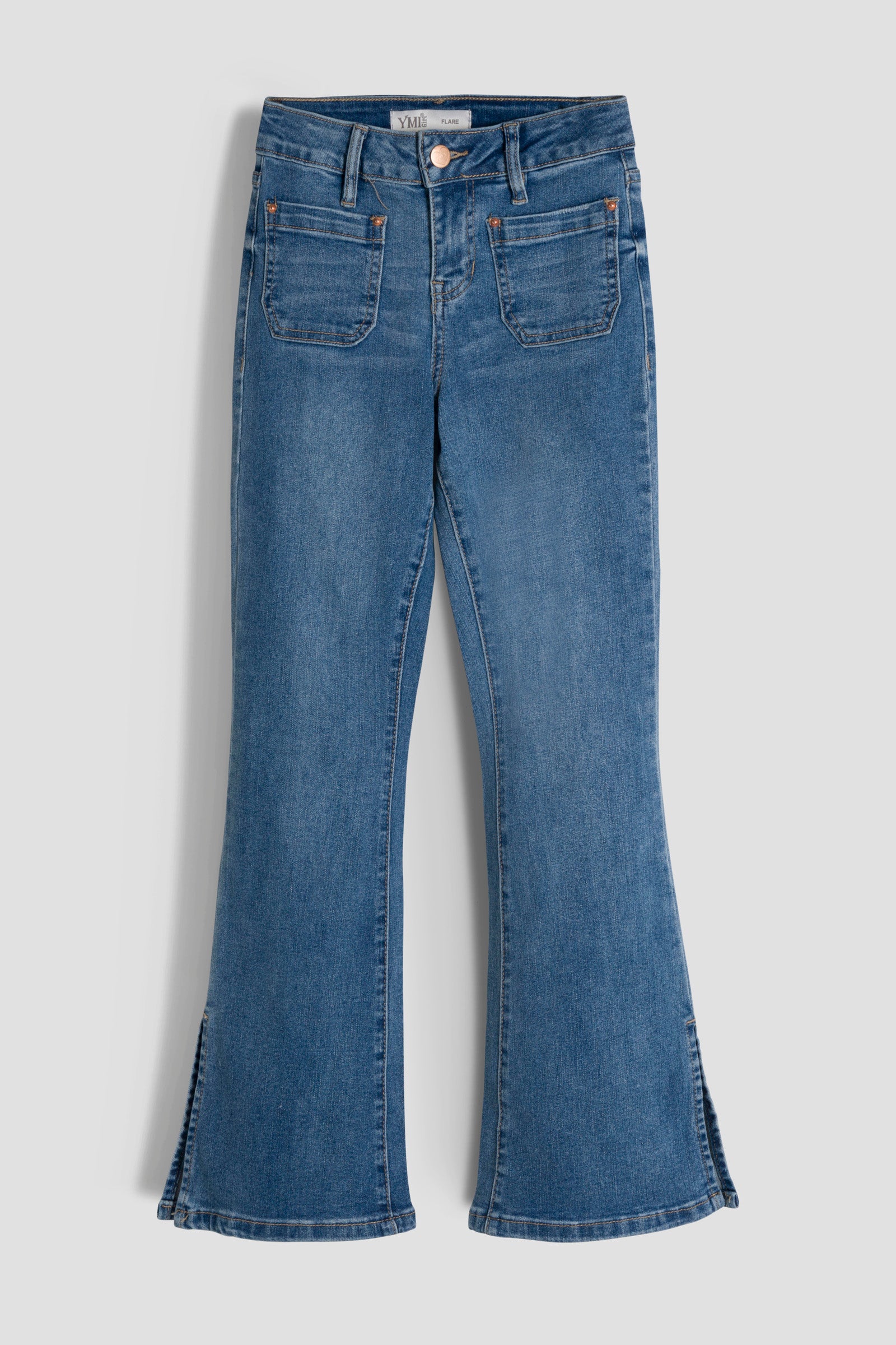 Rylee Patch Pocket Flare Jeans