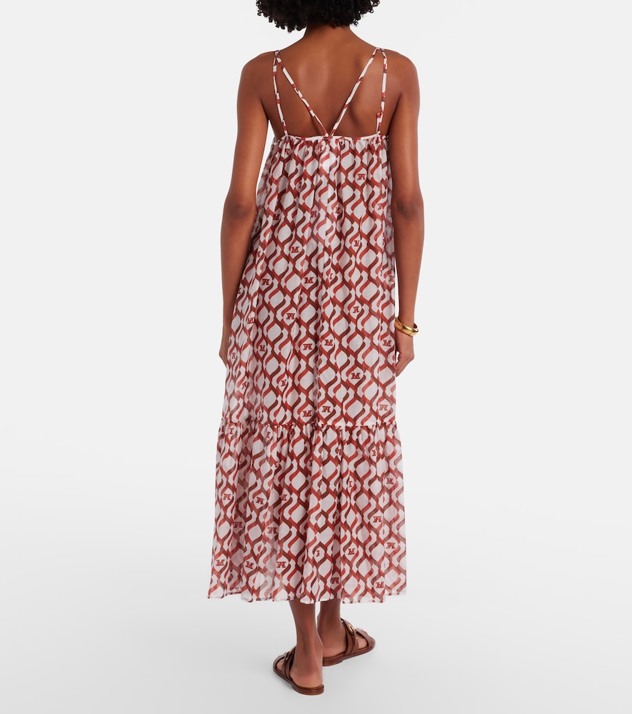 Alisso printed cotton and silk midi dress
