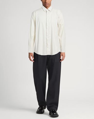 Man Shirt Ivory Size L Cotton, Elastane