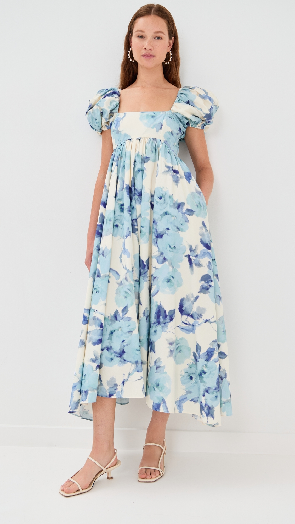 Rory Midi Dress Blue Rose