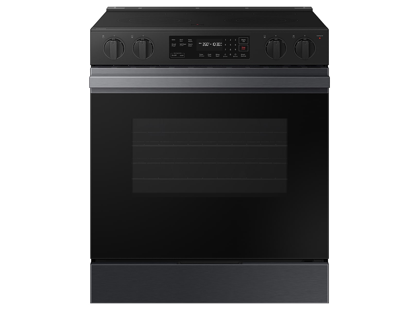 Bespoke 6.3 cu. ft. Smart Slide-In Electric Range with Precision Knobs in Matte Black Steel(NSE6DG8100MTAA)