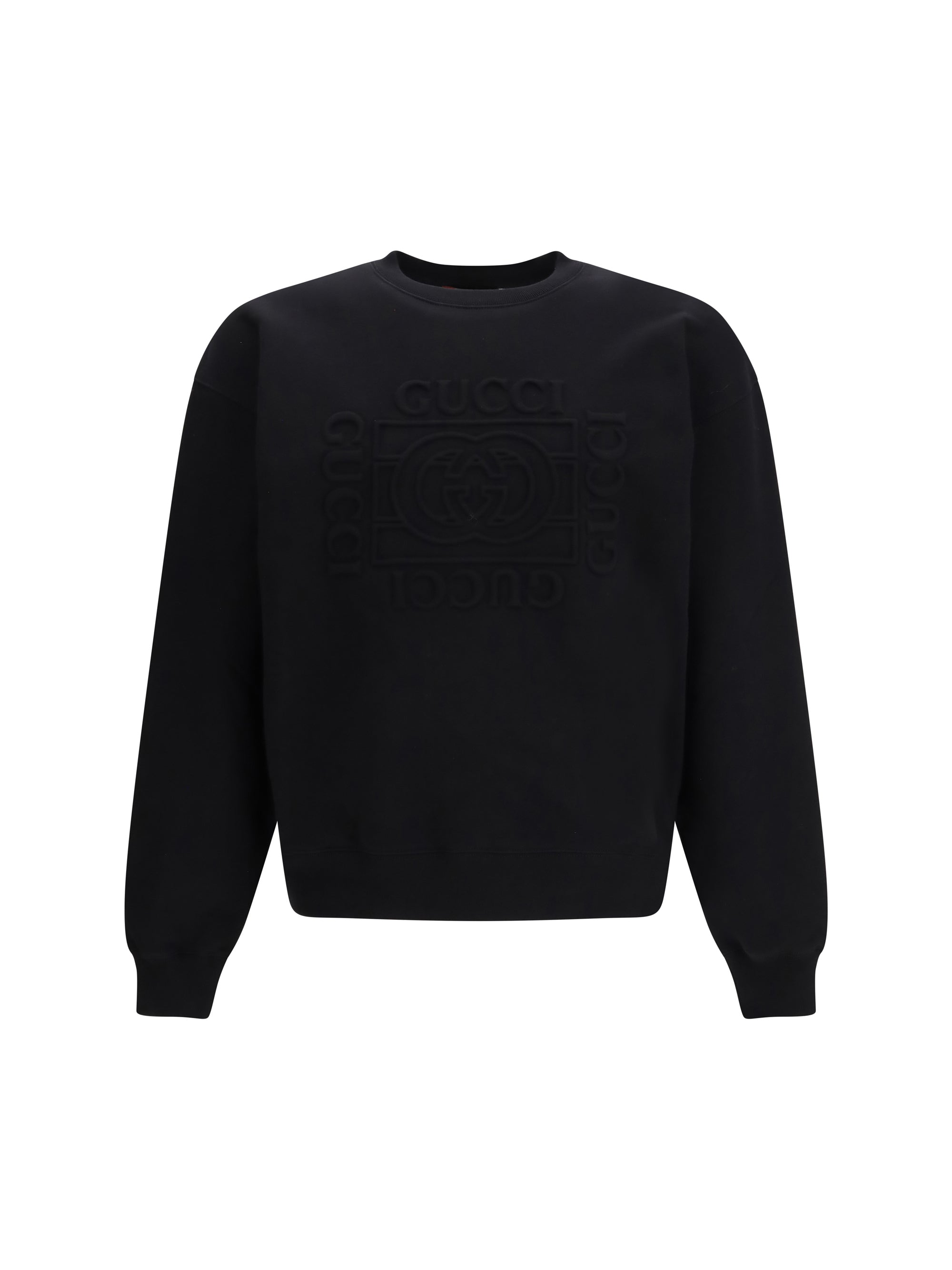 Logo-Embroidered Cotton Sweatshirt — Black