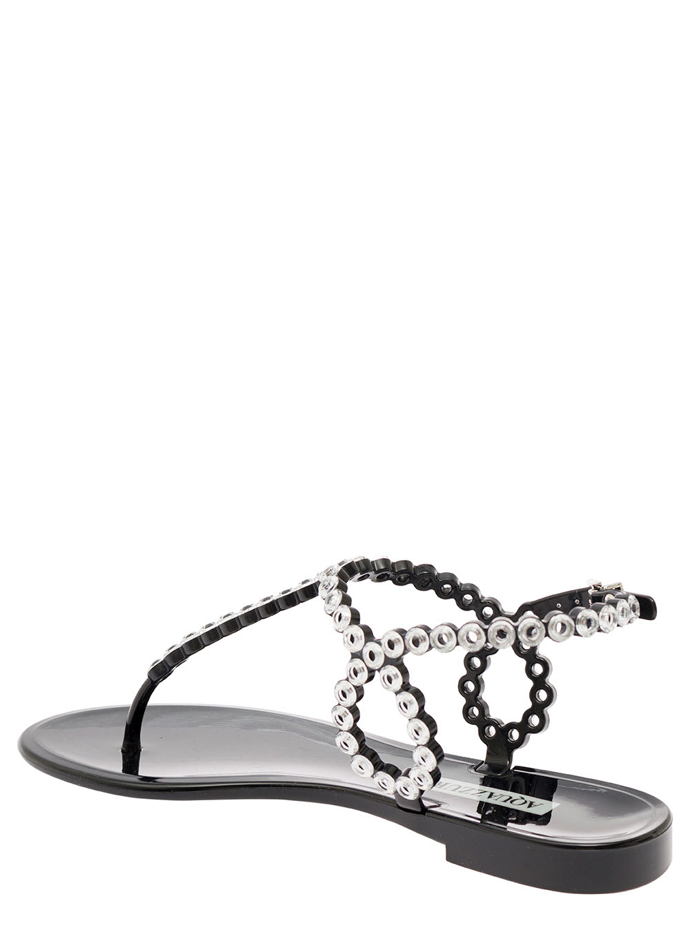Almost Bare Crystal Jelly Sandal Flat