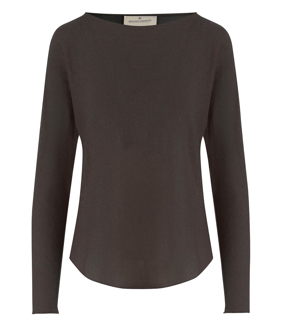 Dark Brown Crew Neck Sweater