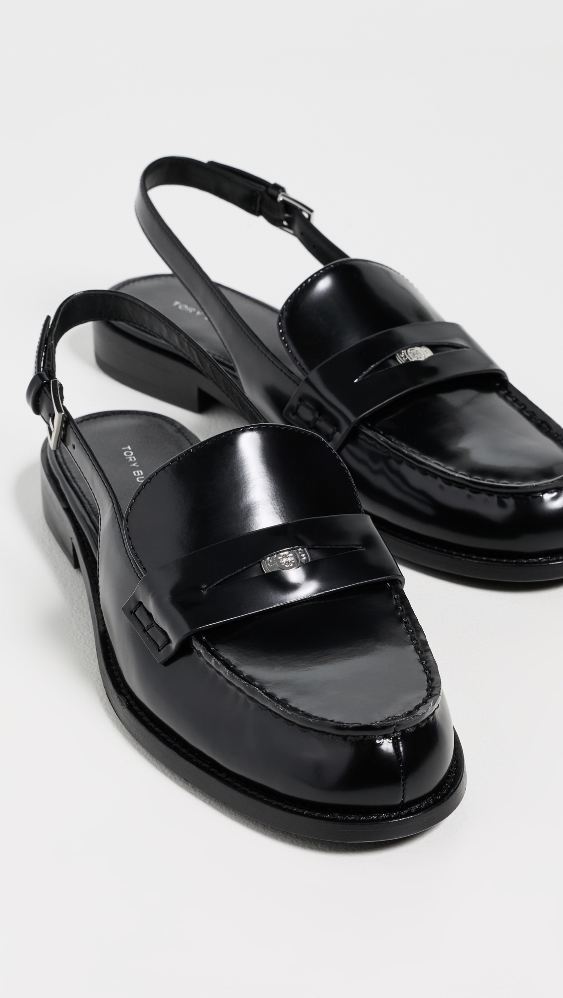 Classic Penny Slingback Loafers Perfect Black