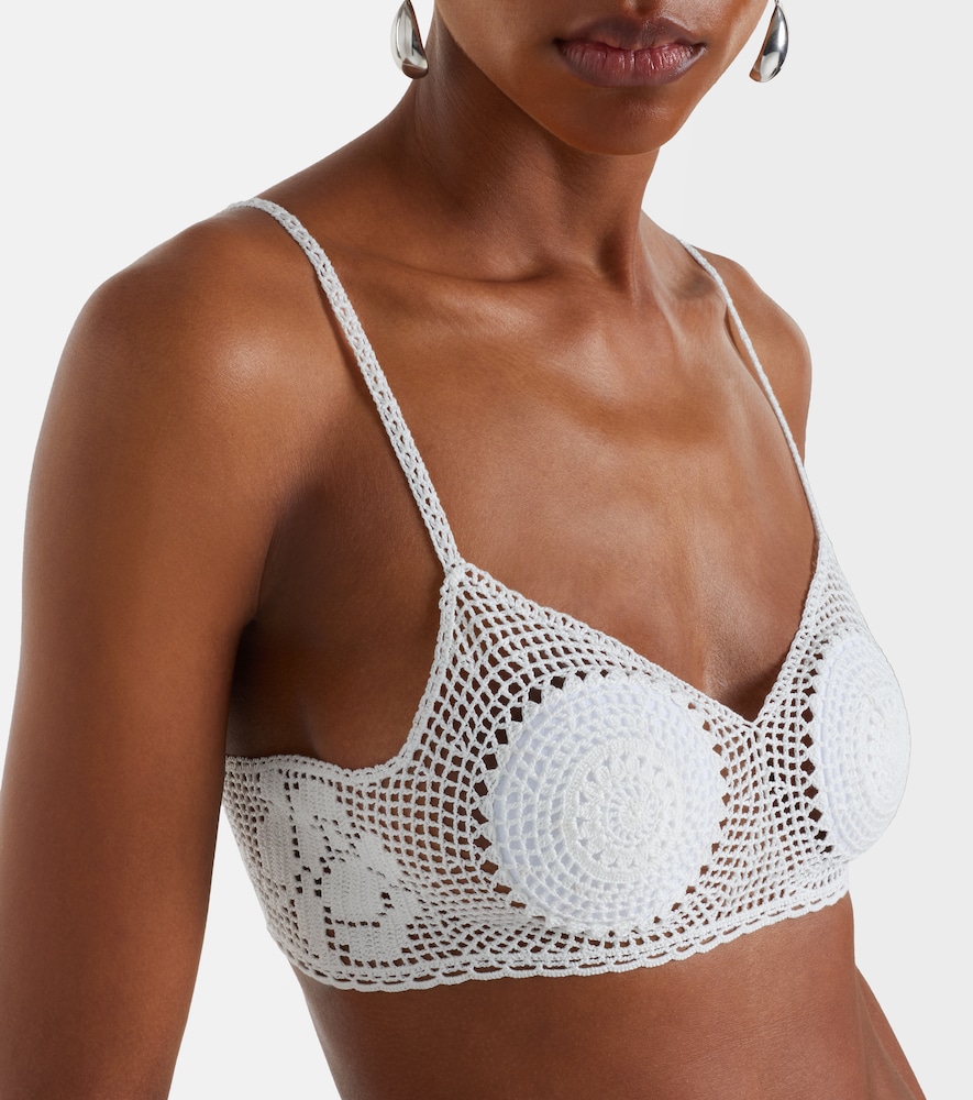 Crochet cotton bra