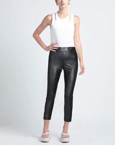 Soallure Woman Pants Black Size 10 Polyurethane, Polyester