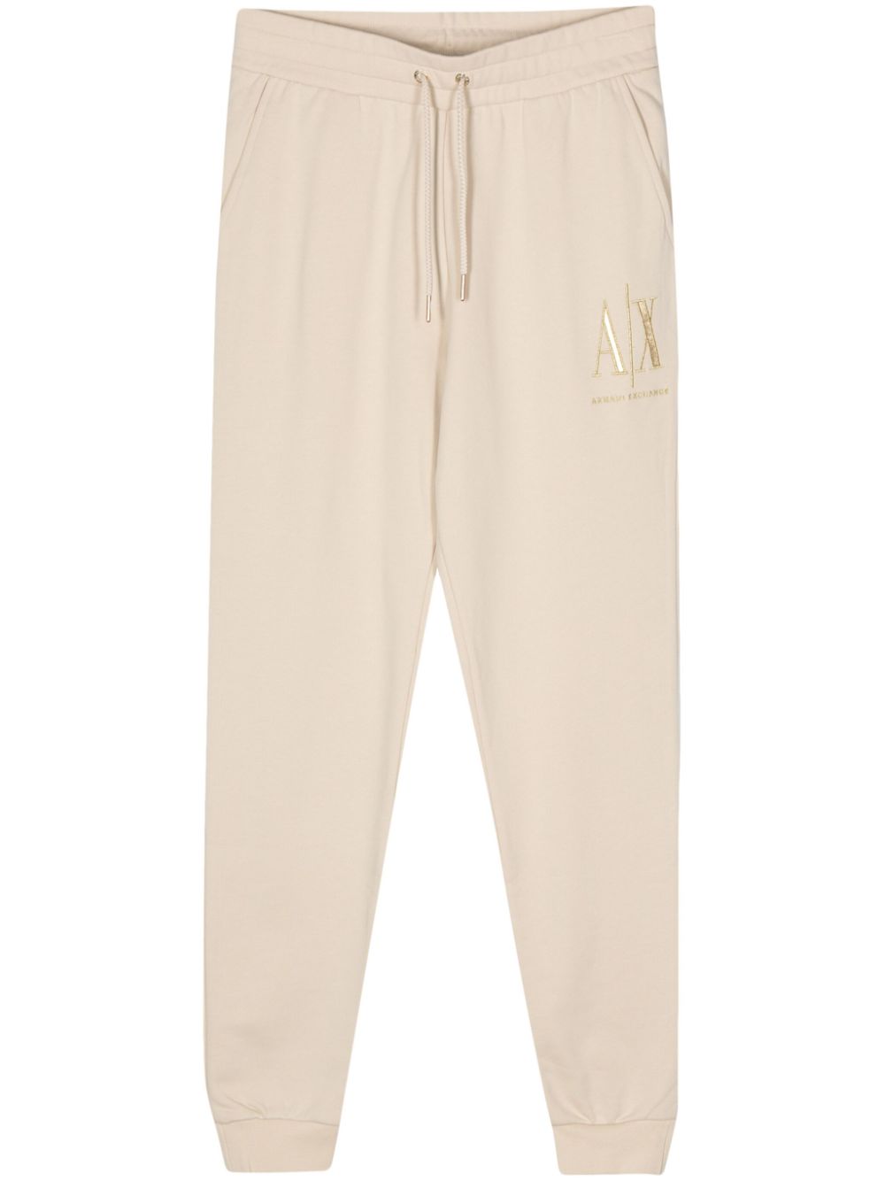 Tapered cotton track pants - Neutrals