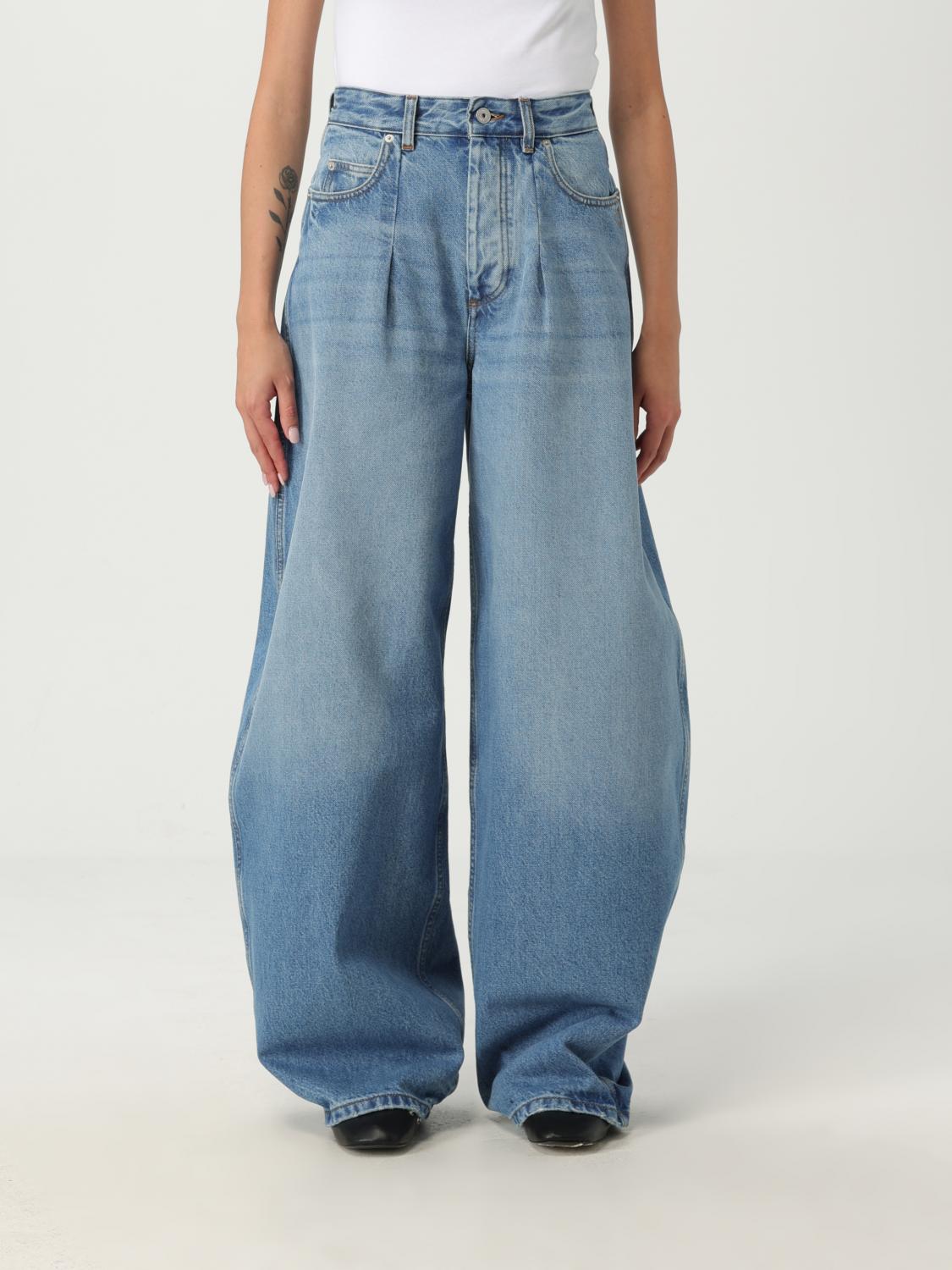 Le De-Nîmes Ovalo pleated jeans - Blue