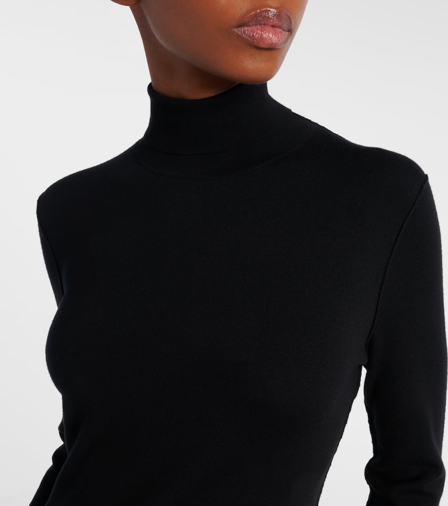 Leoline turtleneck virgin wool maxi dress