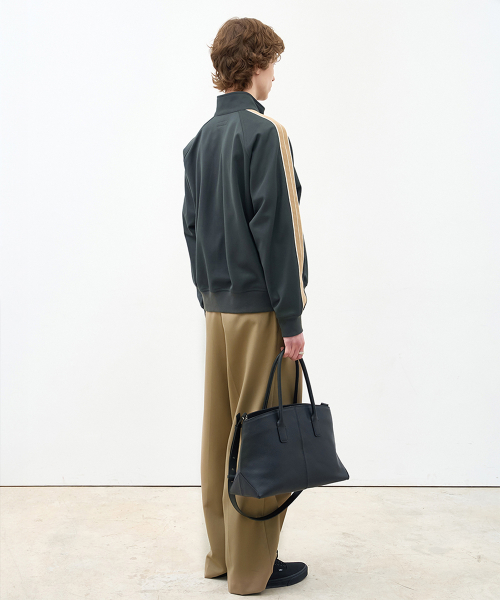 Jacquard Jersey Track Jacket Khaki