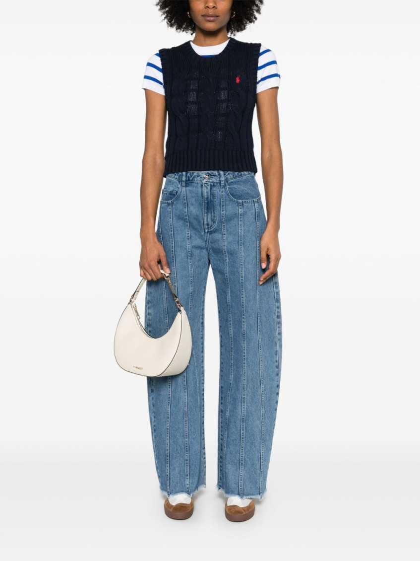 Navy Blue cable-knit vest Sweater