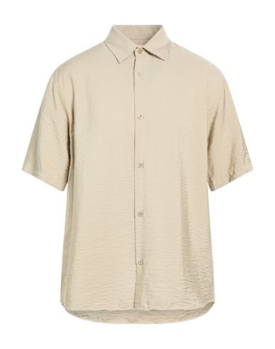 Man Shirt Khaki Size S Modal, Polyamide