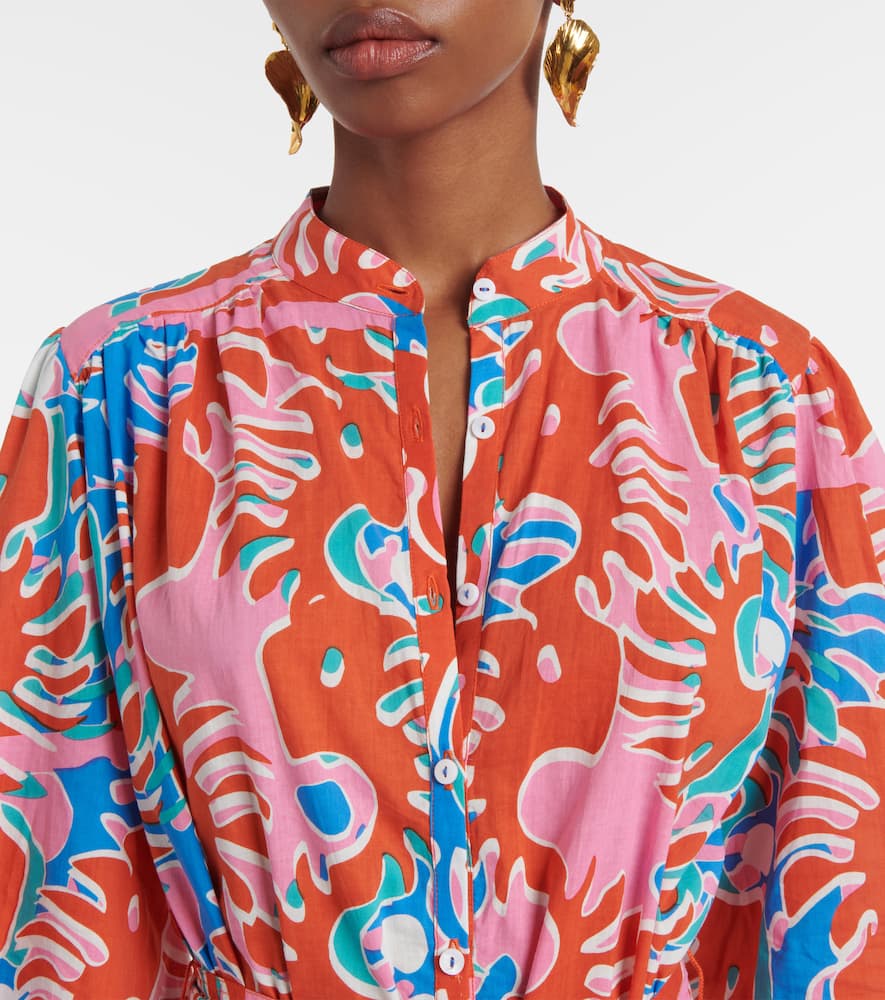 Cathy printed cotton shirt dress