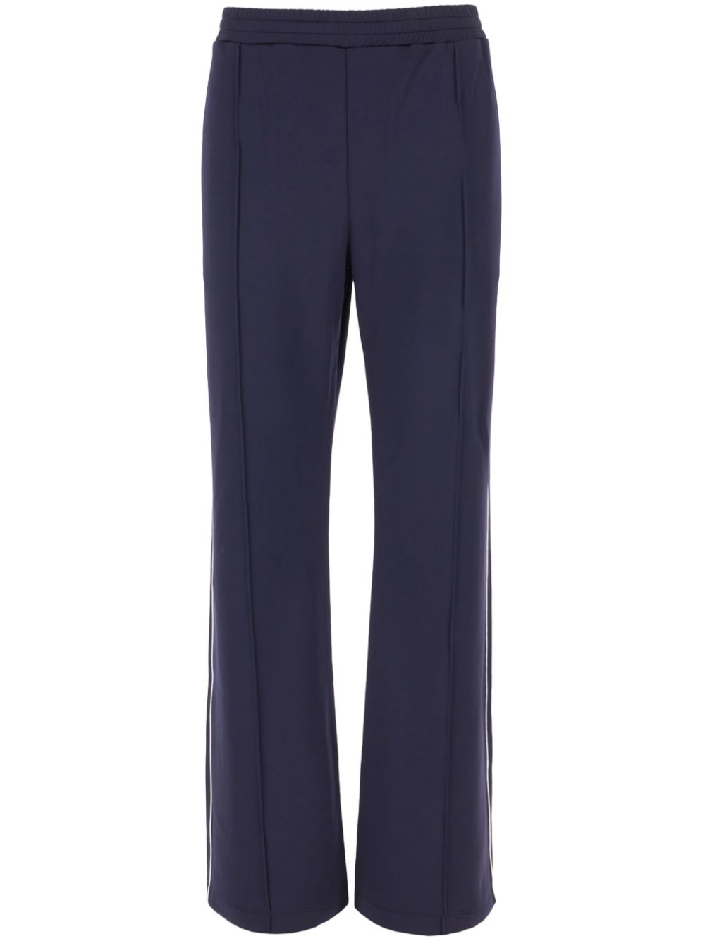Piped-trim detail track pants - Black