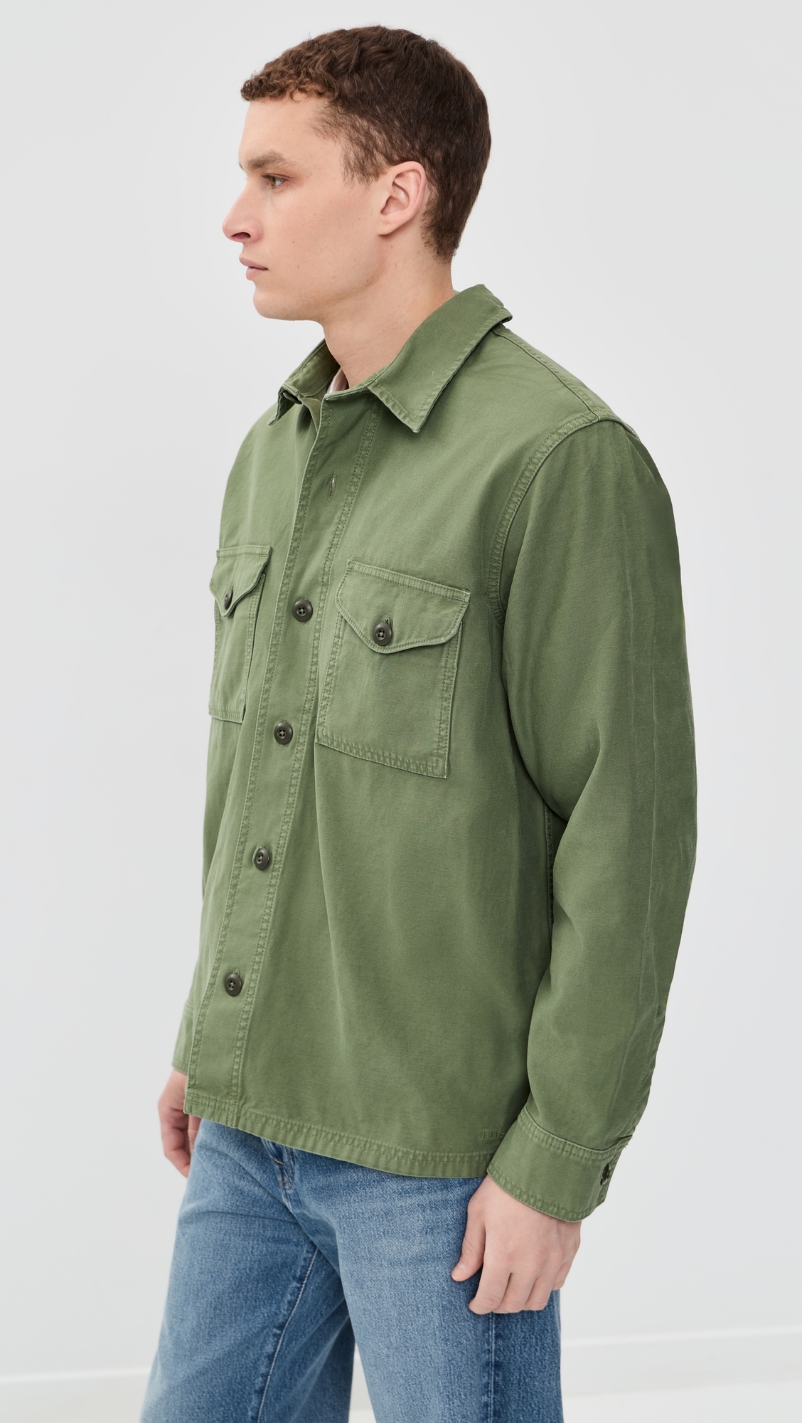Field Shirt Jacket Washed Fatigue Green