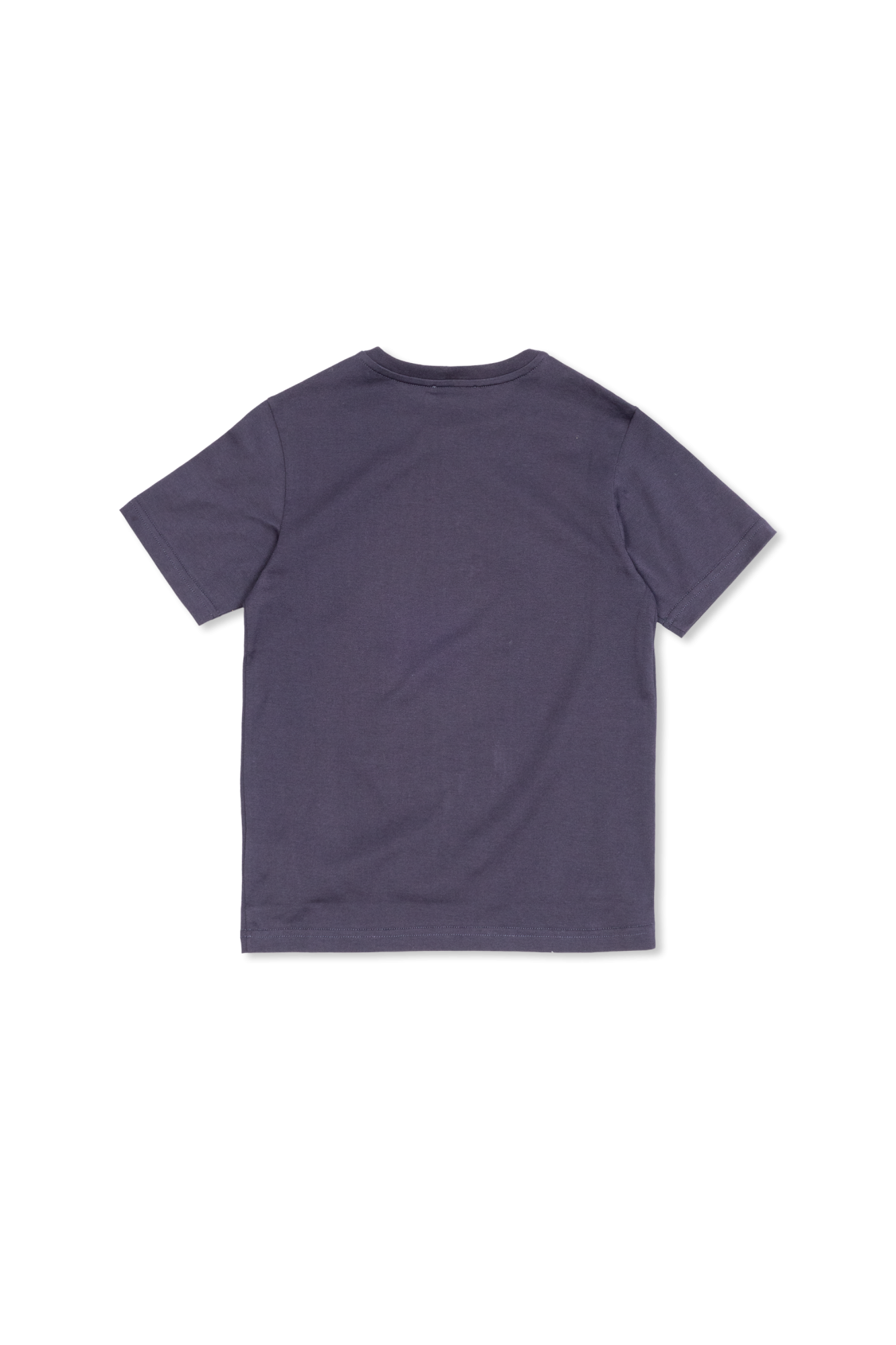 T-shirt With Velvety Logo, Unisex, Navy Blue